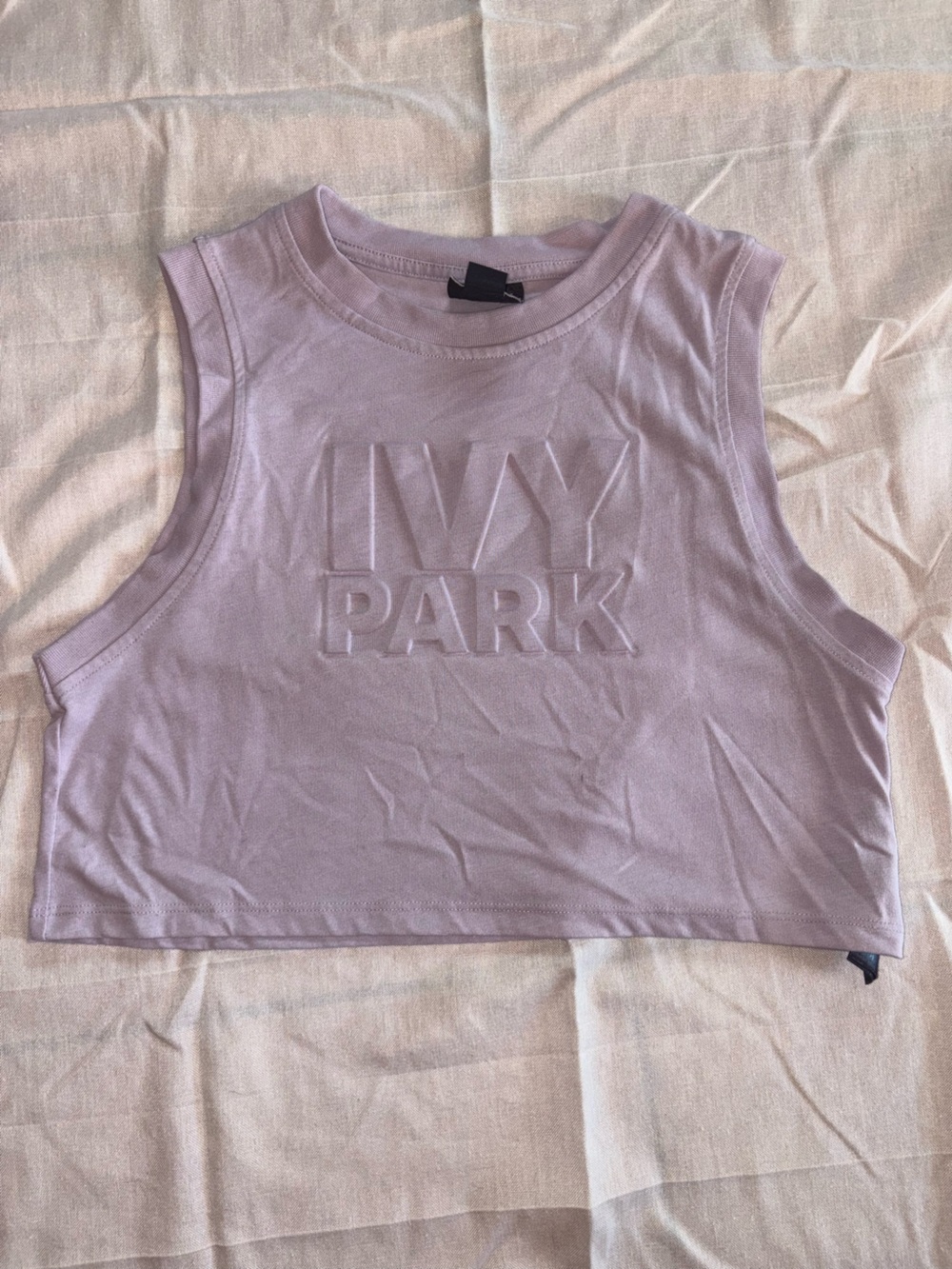 IVY PARK Lilac Embossed Logo Cropped Tank